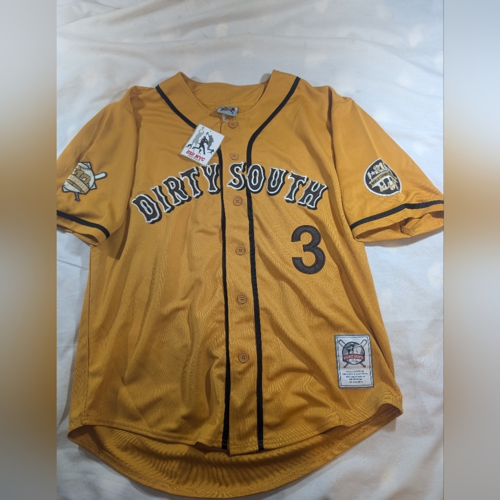 NWT Dirty South Baseball Jersey #3 212 NYC Team Sports Size Large
